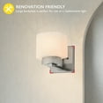 thumbnail image 6 of Design House Dove Creek Dimmable Wall Light Sconce with Frosted Glass, Satin Nickel, 6 of 22