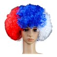 thumbnail image 1 of LUVCLS Peluca rizada corta y esponjosa para mujeres y hombres, peluca rizada para fanáticos del equipo nacional de fútbol para fiestas de carnaval para hombres adultos, peluca de cosplay para mujere, 1 of 7