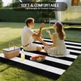 thumbnail image 4 of Outdoor Rug 3x5 ft Black and White Striped Pattern Waterproof Outdoor Patio Rug Mat Non Slip Outside Area Rugs Carpet for RV,Camping,Porch,Deck,Pool,Balconybackyard,Minimalist, 4 of 9