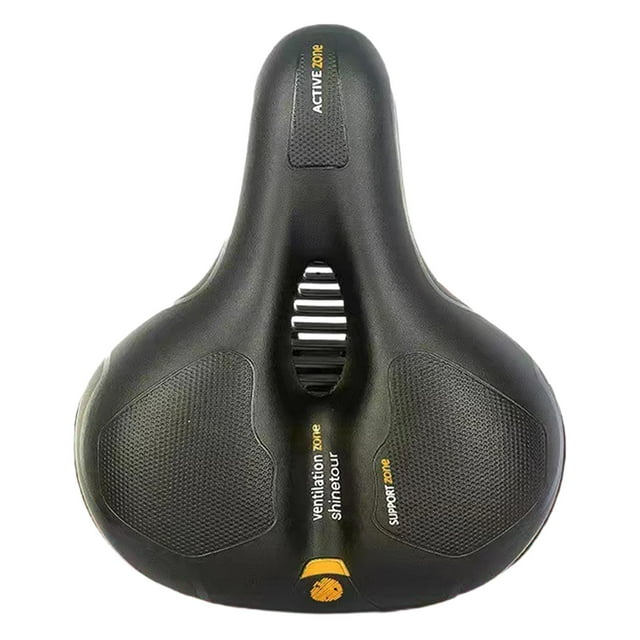 Sillín de bicicleta perfecl Asiento de bicicleta acolchado universal Amarillo 26 cm x 21,5 cm