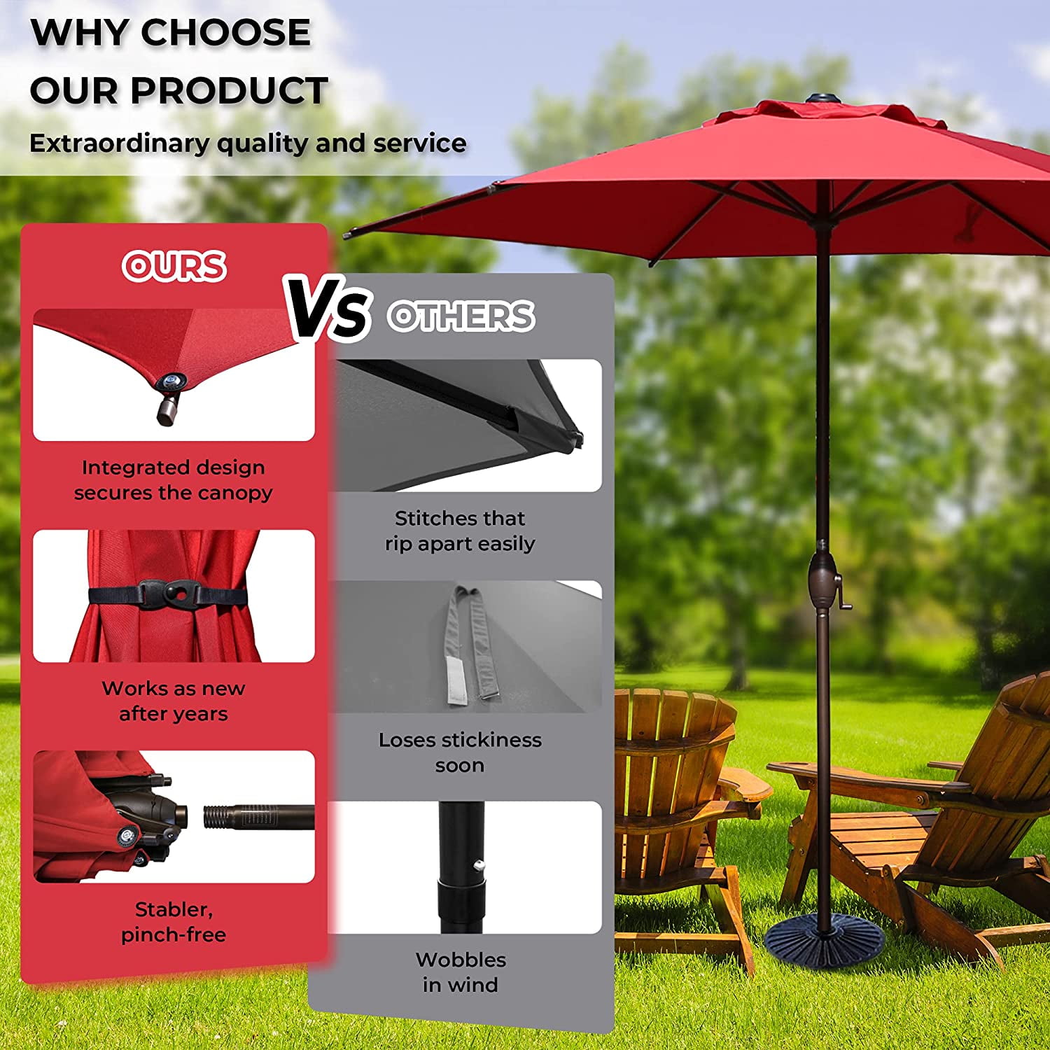 bar table patio umbrella Costway 5PCS Patio Rattan Bar Table Stool Set Acacia Wood Top W/Umbrella  Hole