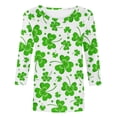 thumbnail image 4 of Luxalzxs St. Patricks Day Shirts for Women Fashion Oversized Printed T-Shirt 3/4 Sleeves Round Neck Casual Tops Blouse, 4 of 5