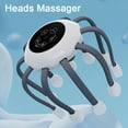 thumbnail image 2 of TFixol Masseur de Tête Sans Fil Bluetooth Pieuvre avec Réglage Multi-Angle, Noir (Version Standard), 2 of 6