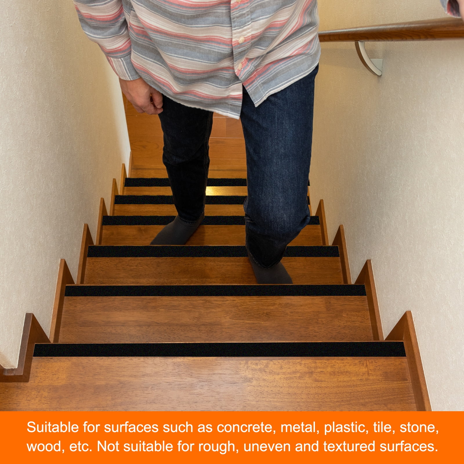 Uxcell Anti Slip Traction Tape 4" x 33ft Waterproof Non-Slip Grip Tape Non Skid Stair Treads Tape for Indoor Outdoor Stair Steps, Blue