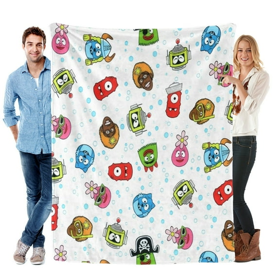 Throw Blanket for Yo Gabba Gabba Soft Warm Bed Couch Flannel Blanket for Kids Boys Girls Gifts Home Decor 30x40 Inch