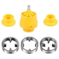 thumbnail image 1 of HLONK 6/12Pcs PVC Thread Maker Tool for Electric Drill Pipe Threader Kit with 1/2 Inch 3/4 Inch 1 Inch Dies Pipe Threader Plumbing Tool Reusable Pipe Round Die Set for PVC Threading, 1 of 10