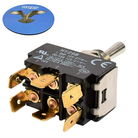 Ranger Boat Plate HQRP Momentary Toggle Switch for HY29B Flagstaff Tent Trailer, 86 Ranger Bass Boat Rear Trim, Snow Blower, Boat Lift Up-Down Off Control 30-050 + HQRP Coaster ()