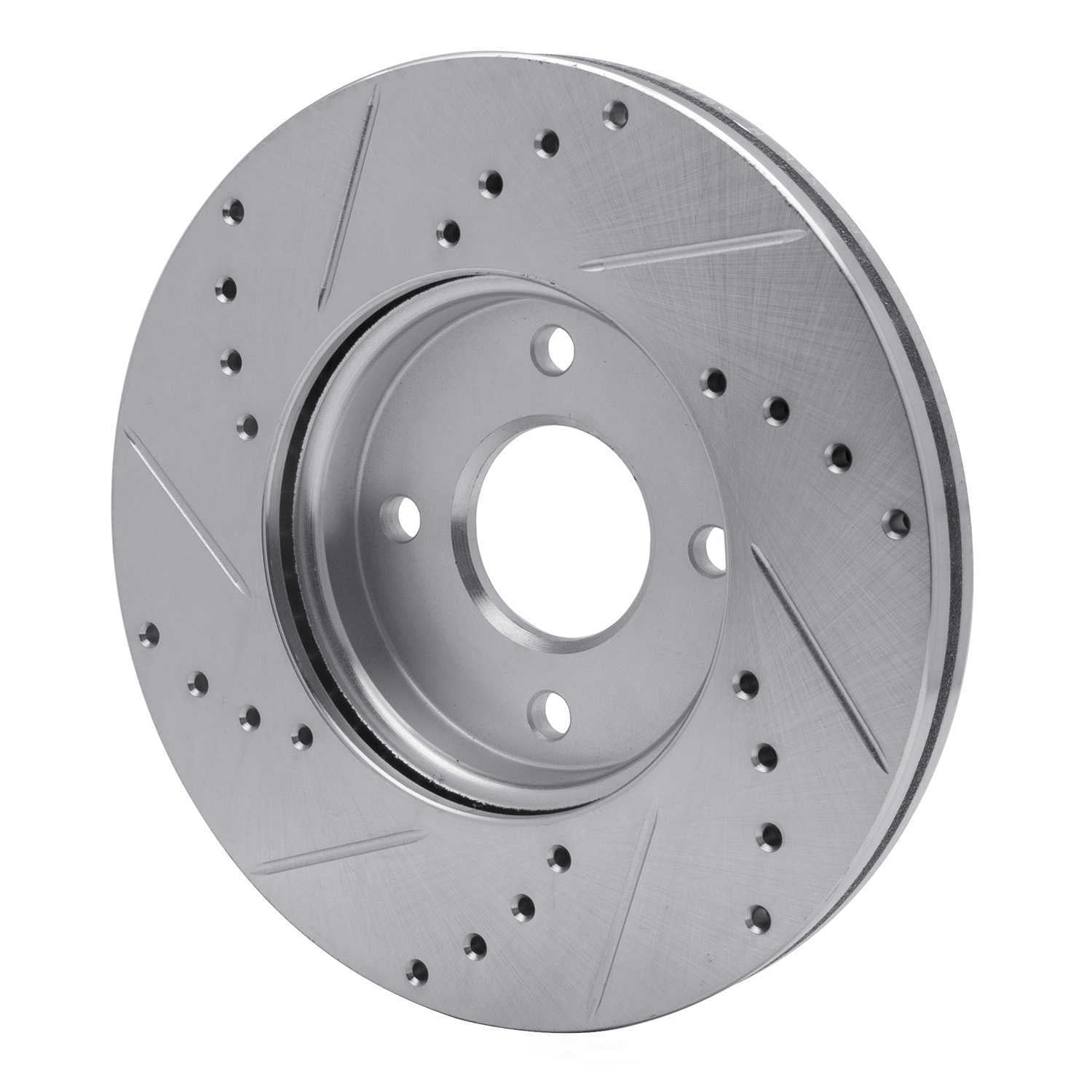 Dynamic Friction Company 631-54053R DFC Brake Rotor - Drilled And Slotted - Silver