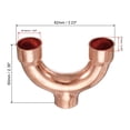 thumbnail image 2 of Unique Bargains Tee Y Type Copper Fitting Welding Joint Split Union Connector 19mm or 3/4 Inch ID 2 Pack, 2 of 4