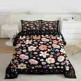 thumbnail image 2 of Manfei Black Pink Flower Bedding Comforter Set, Rustic Farmhouse Floral Twin Comforter Sets, Cherry Blossoms Reversible Bedding Set, Lightweight Room Decor, 2pcs, 2 of 8