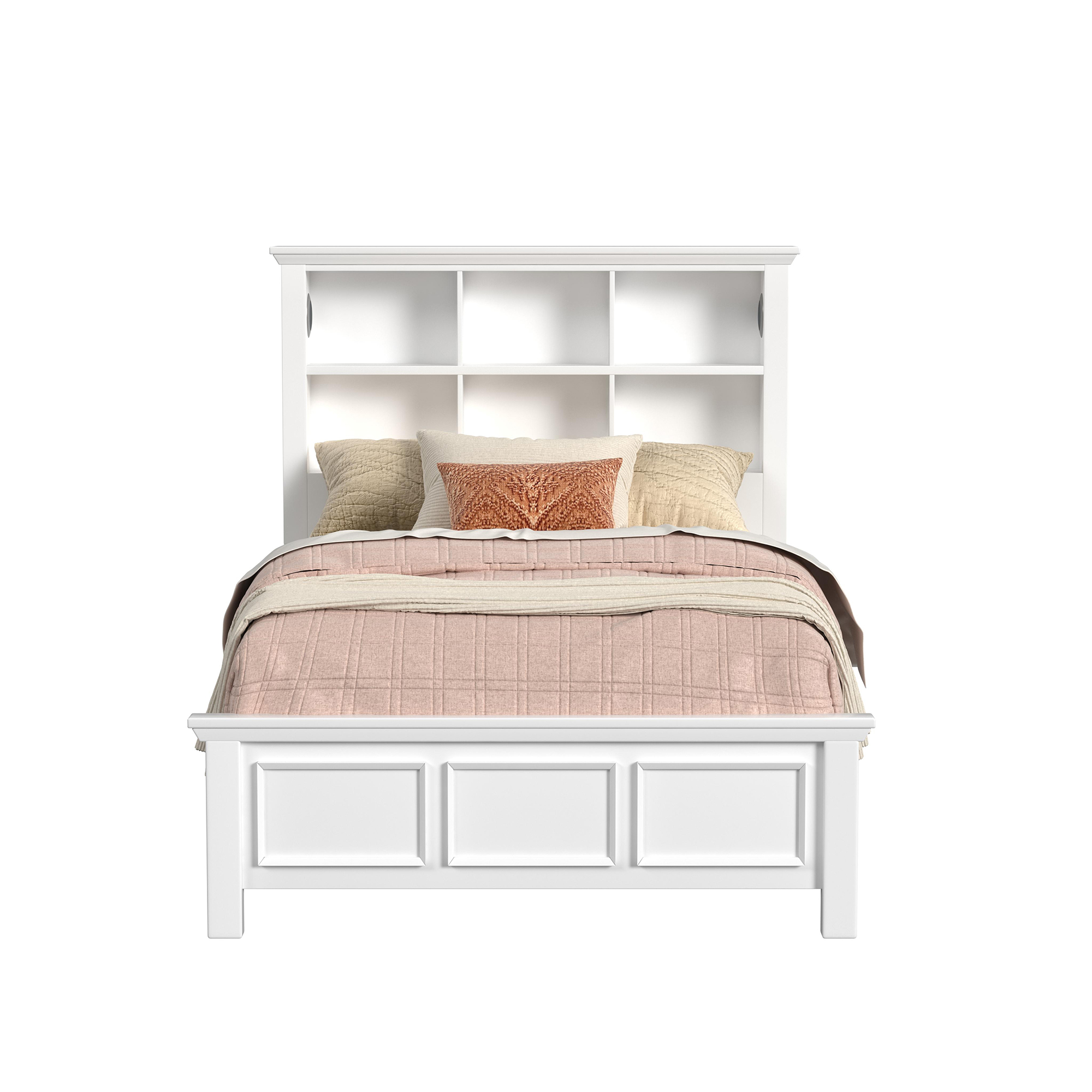 Brooklyn Kids Full Bookcase Bed in White