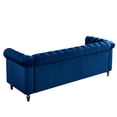 thumbnail image 3 of 3 Seater Chesterfield Button Tufted Velvet Sofa, Wide Upholstered Couch with Rolled Arms Removable Cushions Metal Legs for Living Room Office Apartment, 3 of 11