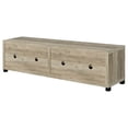 thumbnail image 2 of Coaster Sachin 4-Door Engineered Wood 79-inch TV Stand, Distressed Pine, 2 of 11