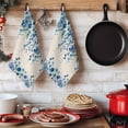 thumbnail image 6 of Spring Blue Floral Kitchen Towels Set of 4, Farmhouse Weeping Floral Leaves Burlap Absorbent Dish Towels for Kitchen, Microfiber Hand Towel, Quick Drying Tea Towel for Cleaning Decorative Dishcloths, 6 of 7