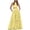 Yellow, variant on Idoravan Two Piece Sets for Women Outfit Long Skirts for Women Summer Women's Casual Solid Long Hollow Out Dress with Pocket Sleeveless Round-Neck Vests Blouses Sets Zipper Vest