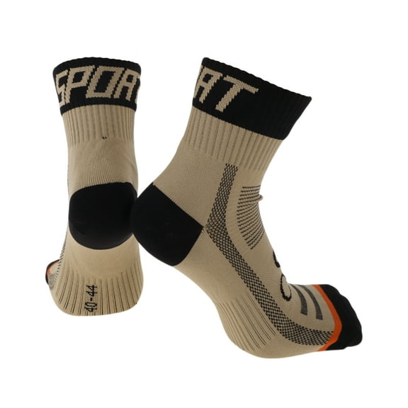 Cycling Socks Sweat-Absorbent,Anti-Friction l Outdoor Bike Socks Khaki,Black Unsex 1 Pair Letter,Colorblocked