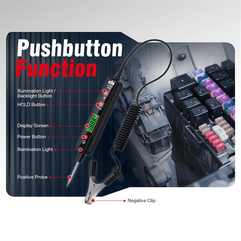 Continuity Tester Smart Automotive Test Light, Buzzer Circuit Tester ...