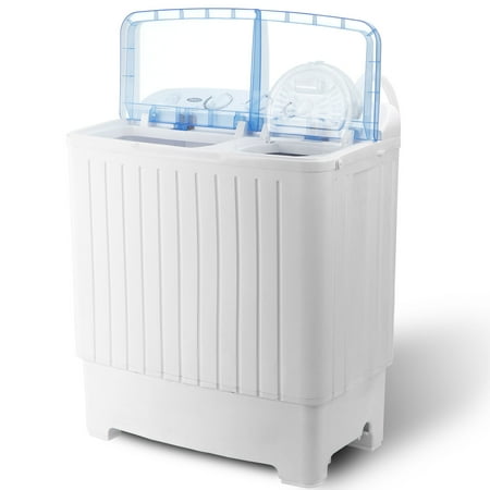 Zeny Portable Compact Mini Twin Tub Washing Machine - Large Capacity