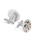 thumbnail image 3 of Christmas Elegant Dress Shirt Cufflink Set - Stainless Steel for Formal Attire - for Business Meetings, 3 of 6