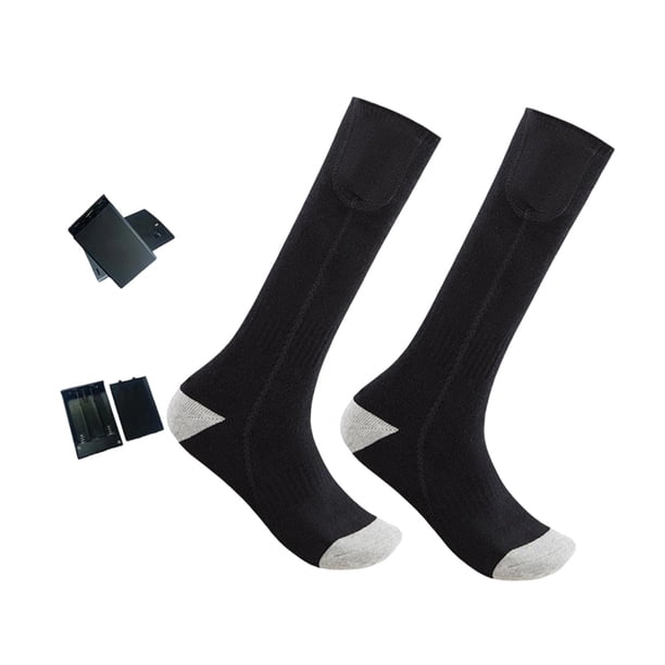 Calcetines calefactables para hombre, ideales para el frío invierno. Negro y gris
