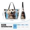 thumbnail image 4 of Fotbe Blue Sky Cute Wolf Bolsa de Viaje para Playa - Resistente al Agua, Bolsa Tote de Gran Capacidad y Ligera con 7 Bolsillos para Mujeres y Hombres, 4 of 7
