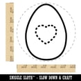 thumbnail image 2 of Dotted Heart in Egg Self-Inking Rubber Stamp Ink Stamper - Black Ink - Large 1-1/2 Inch, 2 of 7