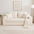 thumbnail image 1 of Sofá cama convertible, sofá cama plegable 3 en 1, sofá cama plegable – Tumbona y futón para suelo, sofá cama extraíble de pana con 4 almohadas para sala de estar, beige, 1 of 4