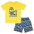 thumbnail image 4 of Despicable Me Minions Boys' 1 In A Minion 2 Piece Pajama Set Short Sleeve Shirt and Shorts Sleepwear Loungewear, 4 of 8
