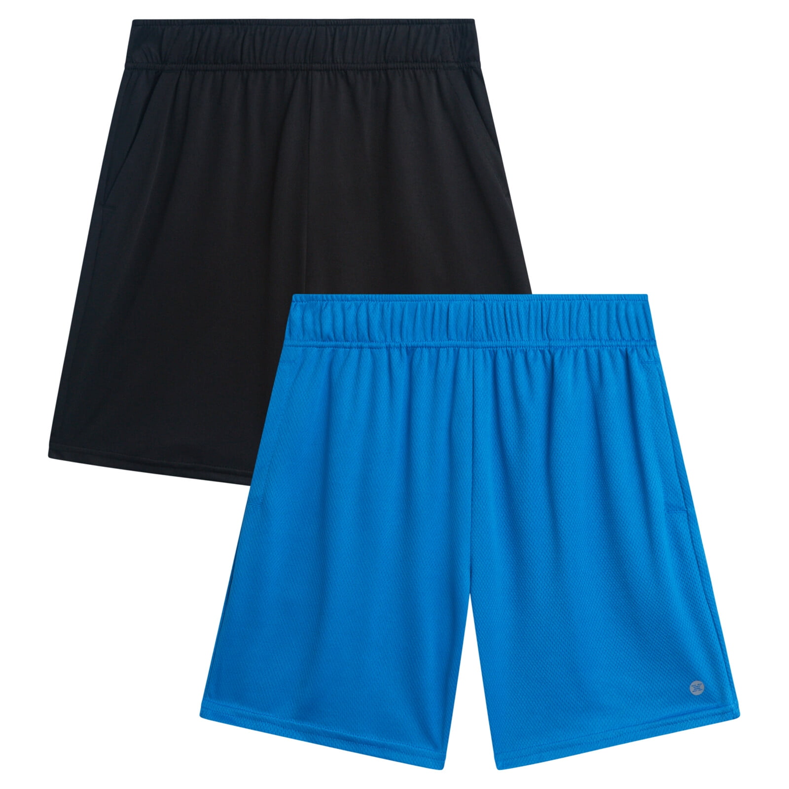RBX Boys Athletic Shorts - 2 Pack Performance Mesh Jersey Gym Shorts with Elastic Waistband (8-16)
