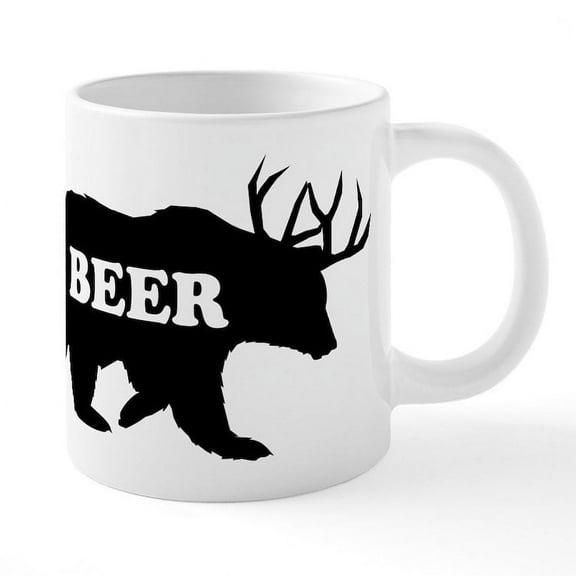 CafePress - Beer Bear - 20 Oz White Ceramic Mega Mug