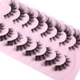 thumbnail image 2 of Fox Eye Lashes Wispy Eyelashes Natural Look Clear Band Lashes Fluffy Faux Mink Lashes Strip Natural False Lashes Pack by GVEFETIEE 8 Pairs, 2 of 14