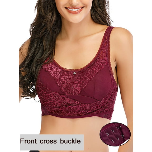 Tinglu Lace Bralettes for Women Bralette Padded Sexy Bandeau Bra