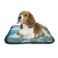 thumbnail image 2 of PKQWTM Sea Turtle Loggerhead Floating Over Corals Tropical Paradise Pet Dog Cat Bed Pee Pads Mat Cushion Potty Dogs Blankets Crate Bed Kennel 14x18 inch, 2 of 3