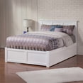 thumbnail image 2 of Madison Full Wood Platform Bed with Footboard and Storage Drawers in White, 2 of 8