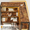 thumbnail image 6 of IRONCK 6-Tier Corner Shelf, Industrial Display Bookshelf, Freestanding Bookcase for Living Room Home Office, 31.5"W, 6 of 6