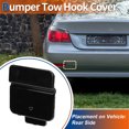 thumbnail image 2 of Unique Bargains Rear Car Bumper Tow Hook Cover Tow Cover Cap Black Fit for BMW 525i 530i 2004-2007 No.51127119151, 2 of 6