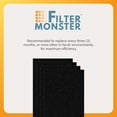 thumbnail image 6 of Filter-Monster Replacement Compatible with Whirlpool 817500 Pre-Filter for Whirlpool Air Purifier Models APT30010M, APT40010R, APT42010M, APT50010M, 4 Pack, 6 of 6