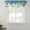Blue, variant on Blue Ombre Laundry Tie Up Valance Curtains for Windows, Kitchen Curtains Window Treatments, Wash Dry Fold Repeat Short Window Shades Valances for Bedroom Bathroom Cafe 54"x18"