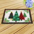 thumbnail image 2 of de s para bricolaje - Alfombra peluda navideña - Incluye , herramienta, instrucciones, acrílico - Manualidades de ganchillo , de navidad Árbol de navidad blanco perfecl Lona de alfombra de gancho de enganche, 2 of 8