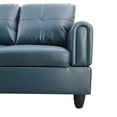 thumbnail image 4 of MAYEERTY Dark Grey Blue Faux 3-Piece Free Splicing Leather Living Room Sofa Set, 4 of 5