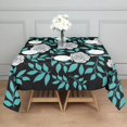thumbnail image 2 of Floral Square Tablecloth 60x60in(152x152cm) – Waterproof Polyester Printed Table Cover, Wrinkle Resistant & Washable for Kitchen Dining Picnic Party Decor, Thanksgiving,Christmas, Spring,Flower, 2 of 6