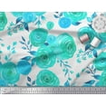 thumbnail image 3 of Soimoi Green Rayon Crepe Fabric Watercolor Floral Fabric Prints by Yard 46 Inch Wide, 3 of 3