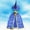 Blue, variant on Elegant Kids Party Cloak Witch Cape With Embossed Gold Detailing For Magical Dress Up Play And Themed Events