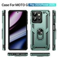 thumbnail image 7 of Feishell Hybrid Armor Phone Case for Moto G 5G (2025),Military Grade Shockproof 360 Rotatable Metal Ring Holder Kickstand Support Magnetic Car Mount Dual Layer Protective Phone Cover,Darkgreen, 7 of 7