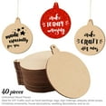 thumbnail image 3 of Inkdotpot 40pcs Bubble Wooden Discs with Holes 3.5" Unfinished Predrilled Natural Wood Slices for Crafts Wooden DIY Christmas Ornaments Hanging Ropes Included, 3 of 7