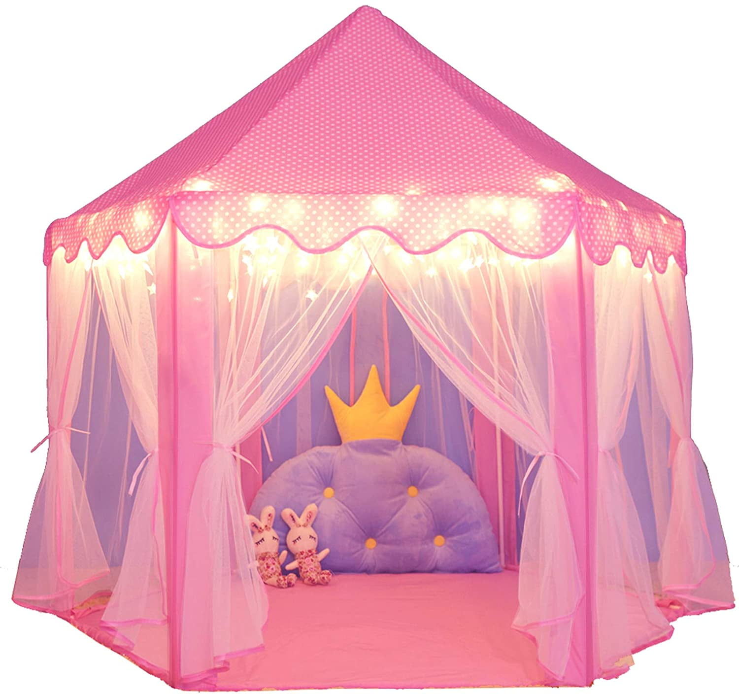 Kids Indoor Outdoor Play Tent for Boys and Girls Age 3+ with Sturdy PVC Frame. 