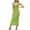 Green, variant on Tumotour Ankle-Length Dress For Women Sleeveless Square Neck Cotton Linen Thin Long Bodycon Dress Casual Solid Color Loose Long Maxi Dresses