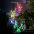 thumbnail image 3 of Color-Changing LED Solar Mobile Wind Chime LED Changing Light Color Waterproof Six Hummingbird Wind Chimes for Home Party Night Garden Decoration(Hummingbird), 3 of 7
