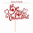 thumbnail image 3 of 1 adorno for tarta de San Valentín con purpurina roja y diseño de corazón "Por favor, sé tu San Valentín", elegante arco de globos rojos, perfecto for bodas y aniversarios., 3 of 3