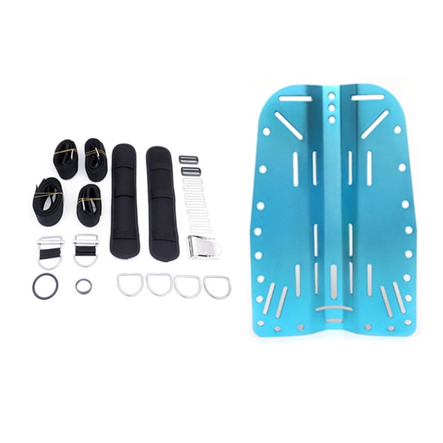 Greeniant Placa trasera de aluminio para buceo, placa trasera técnica, buena flexibilidad, equipo de placa resistente al desgaste, adaptador de Deportes acuáticos Tipo 3